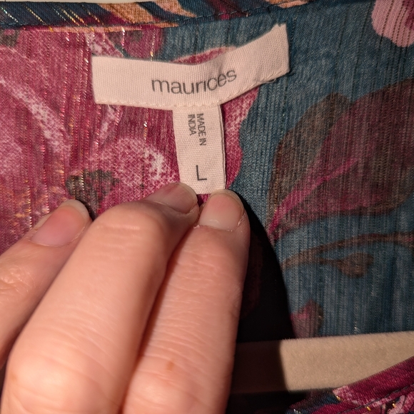 Maurices size large long sleeve flowy blouse - Picture 2 of 3